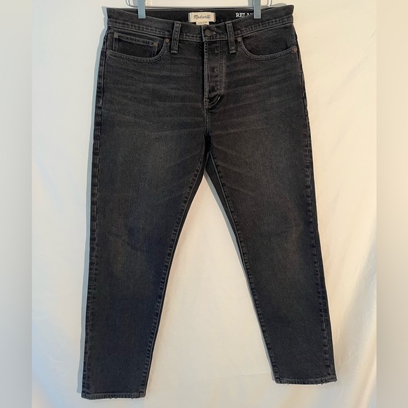 Madewell Men's Dark Gray Relaxed Jeans - Picture 1 of 8